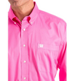 Cinch Men's Pink Long Sleeve Shirt - Pink