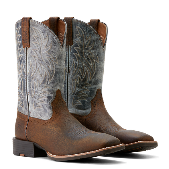 Ariat Men's  Sport Western Wide Square Toe Boots - Earth/Glacier Blue