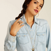 Ariat Ladies Blues Snap L.S Shirt - Bleached Chambray