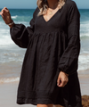 Marley Linen Dress - Black