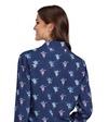 Roper Ladies Five Star Collection L.S Print Shirt - Navy