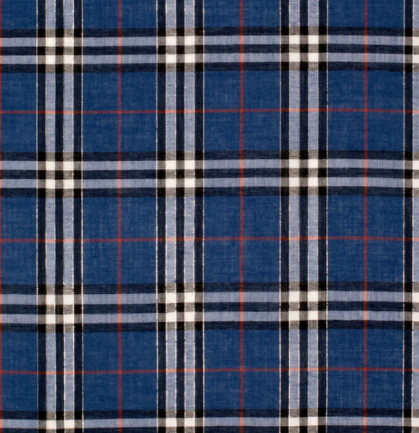 Just Country Ladies Abbey Full Button L.S Print Workshirt - Cobalt Lurex Plaid