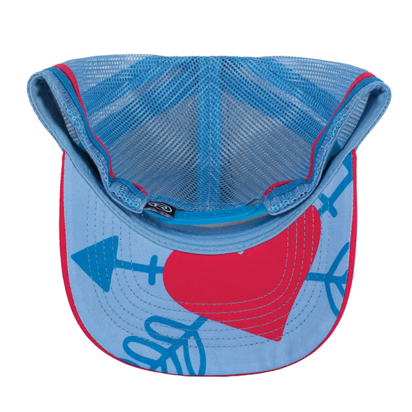 Roper Cactus Print Blue Jewel Trucker Cap