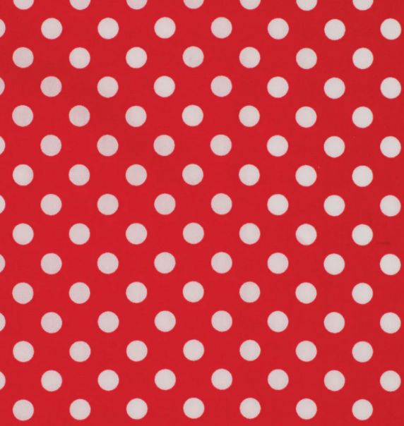 Just Ladies Abbey Full Button L.S Work Shirt - Red Polka Dots/Black Polka Dots