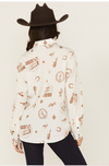 Ariat Ladies Homestyle Button Up L.S Shirt - Road Trip Print