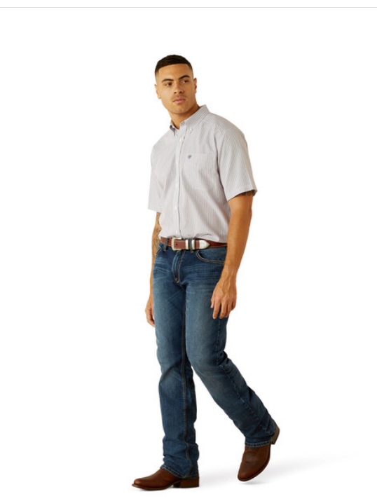 Ariat Men's Wrinkle Free Dayton S.S Shirt - White