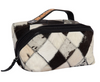 Patchwork Cowhide and Tooling Leather Cosmetics Bag