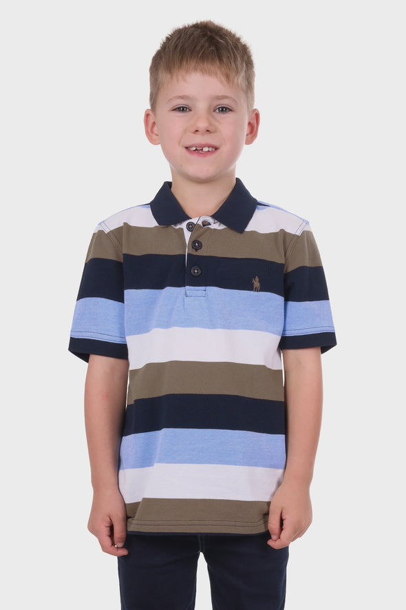 Thomas Cook Boys Jay SS Polo - Navy/Tan