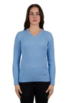 Thomas Cook Ladies Cable Knit V Neck Jumper