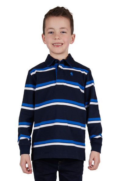 Thomas Cook Boy's Pioneer Rugby Knit Jumper - Navy/Royal