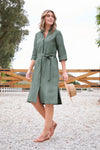 Thomas Cook Ladies Sasha Shirt Dress - Green