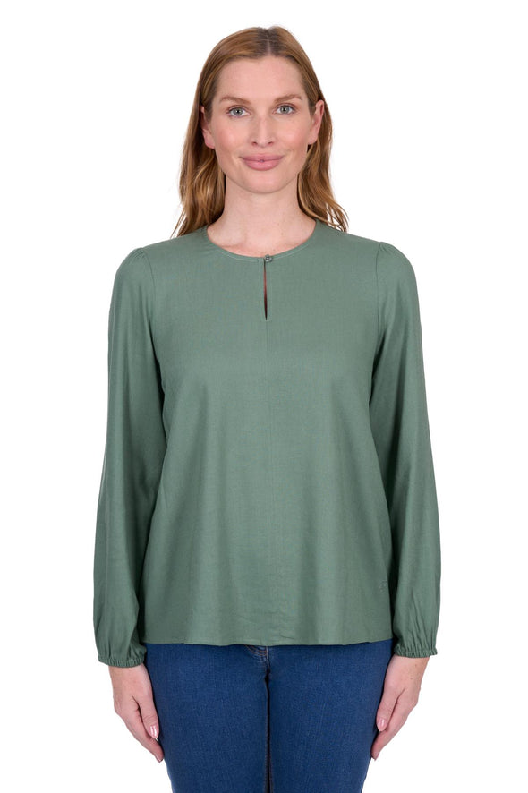 Thomas Cook Ladies May Long Sleeve Top - Sage