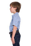 Thomas Cook Boy's Chris Short Sleeve Shirt - Blue/Tan