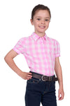 Thomas Cook Girl's Eliza S.S Shirt - Pink/White Check