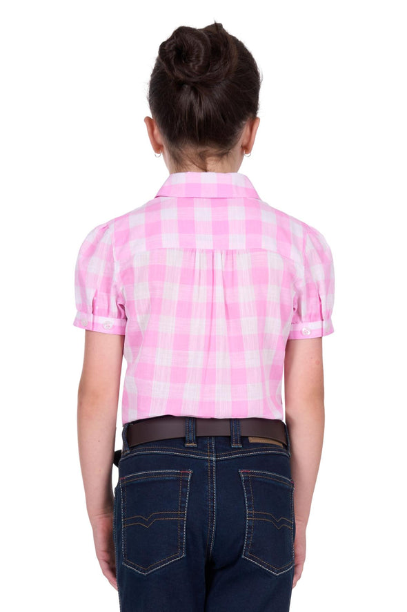 Thomas Cook Girl's Eliza S.S Shirt - Pink/White Check