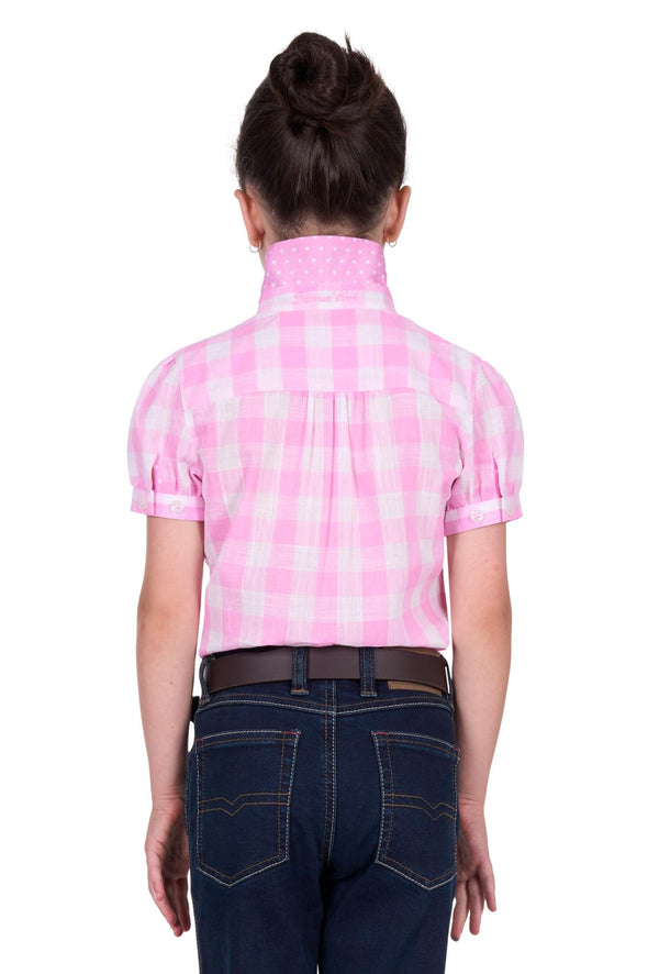Thomas Cook Girl's Eliza S.S Shirt - Pink/White Check