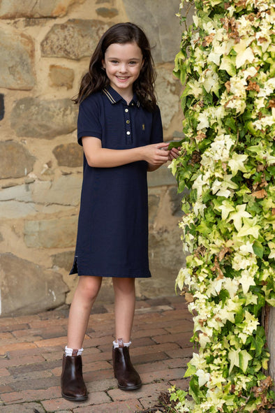 Thomas Cook Girl's Traci S.S Polo Dress - Navy