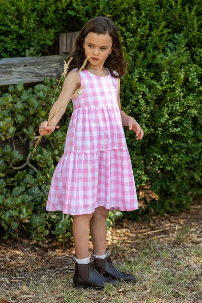 Thomas Cook Girl's Amity Dress - Pink/White Check