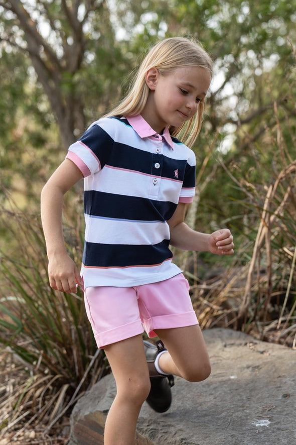 Thomas Cook Girl's Gloria Polo - Navy/Pink