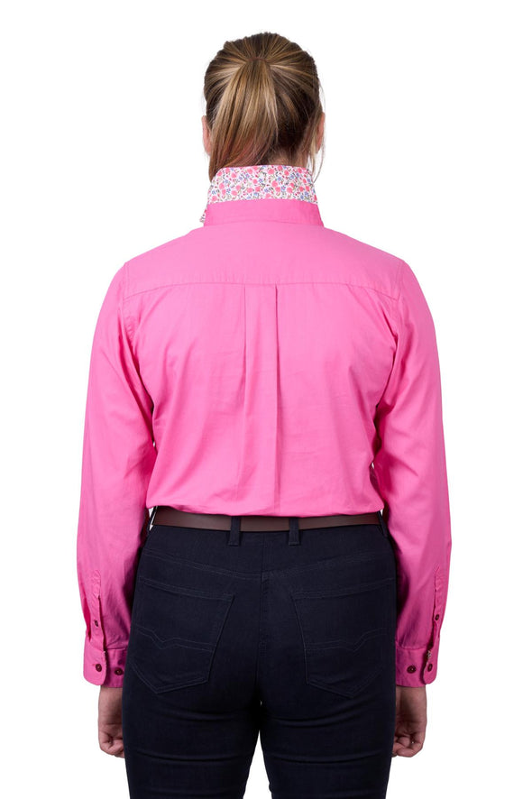 Thomas Cook Ladies Half Button L/S Cotton Shirt