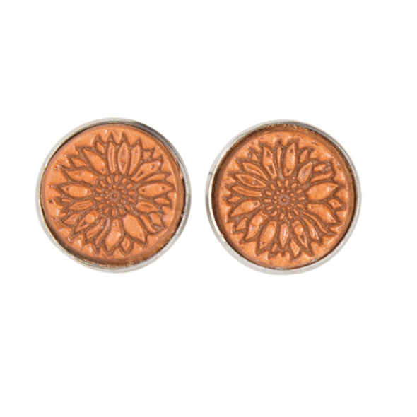 Tooled Flower Stud Earring  from The Design Edge