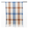 Brown & Blue Classic Large Plaid Scarf
