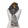 Reversible Black & Vanilla Paisley Scarf