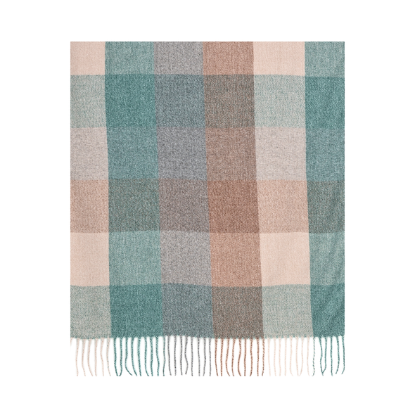 Green Autumn Checkered Scarf