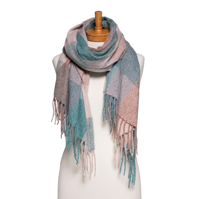 Green Autumn Checkered Scarf