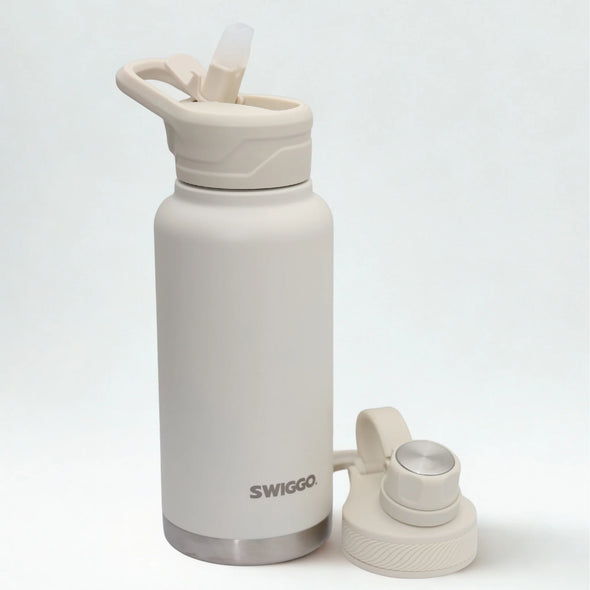 The Guzzlr Vacuum Insulated Water Bottle (with 2 lids) - 946ml
