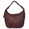 Belfast Woven Washed Leather Bag - Brown