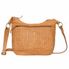 Galway Woven Washed Leather Hobo Bag - Tan
