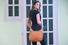 Galway Woven Washed Leather Hobo Bag - Tan