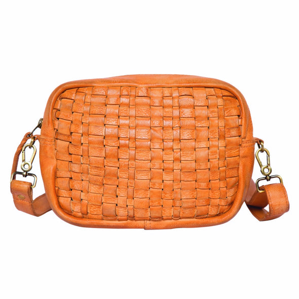 Waterford Premium Plaited Leather Handbag - Tan