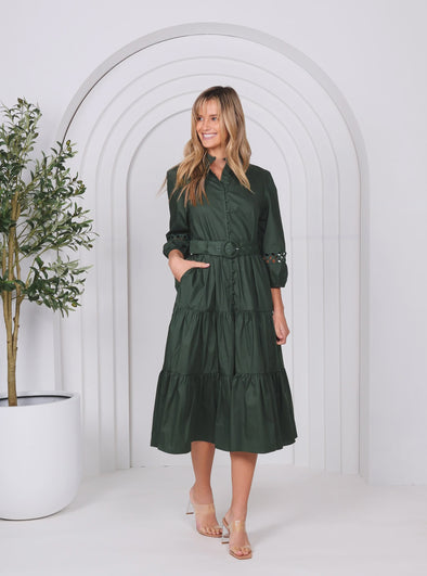 Peyton  Dress by Leoni - Green