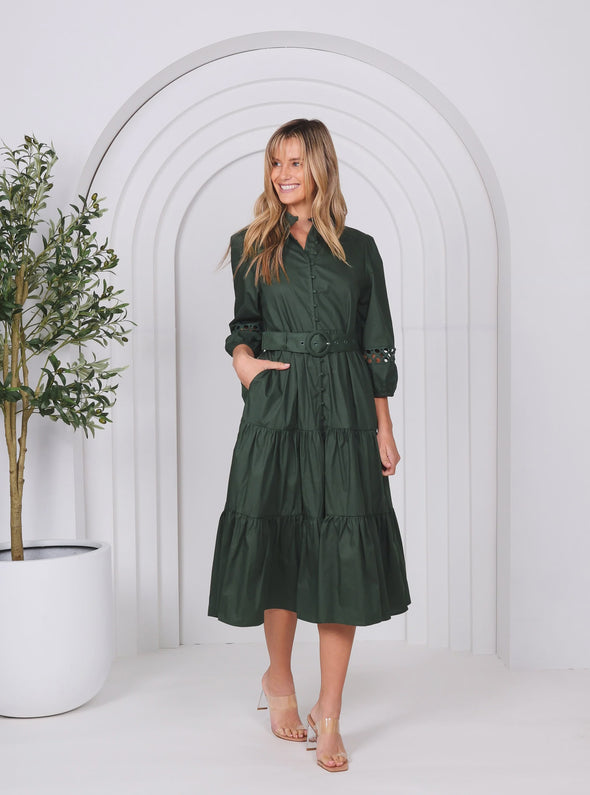 Peyton  Dress by Leoni - Green