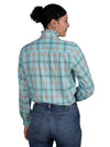 Just Counrty Abbey Frills Full Button Print Workshirt - Mint Green Plaid