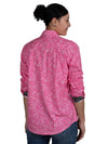 Ladies Just Country Georgie Half Button Workshirt - Pink Paisley