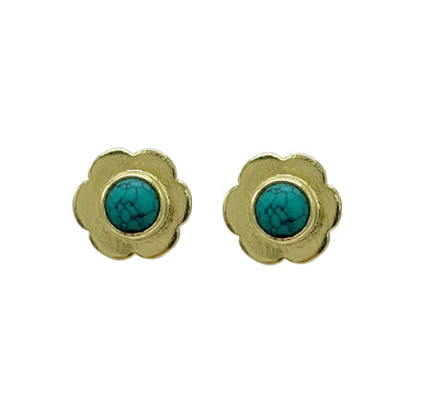 Anna Nova - Gold Turquoise Stud