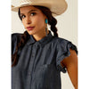 Ariat Ladies Carriage Ruffle Chambray Top