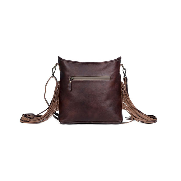 Myra Bag Classic Etchings Leather Handbag & Fur on