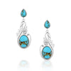 Montana Silversmiths Turquoise Breeze Stud Earrings