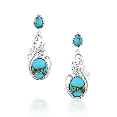 Montana Silversmiths Turquoise Breeze Stud Earrings