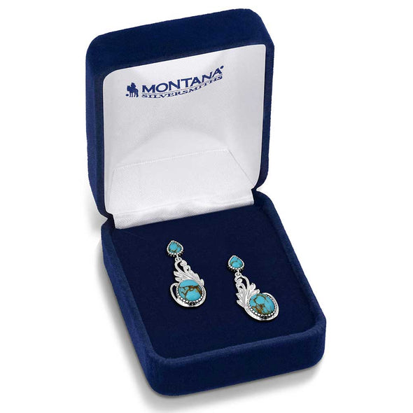 Montana Silversmiths Turquoise Breeze Stud Earrings