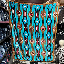 Roper Plush Throw Rug - Aztec Green