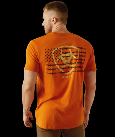 Ariat Men's Barb Shield T-Shirt - Rust