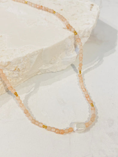Rosie Stone Beaded Necklace
