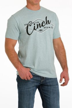 Men's Cinch Lead This Life Tee -Heather Teal