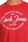 Men's Cinch Jeans American Brand Classic Collection Tee -Red