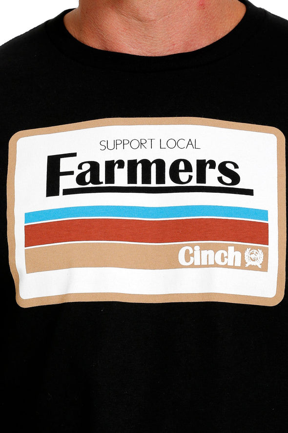 Cinch Men's Support Local Farmers Tee - Black